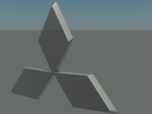 mitsubishi logo Modelo 3D