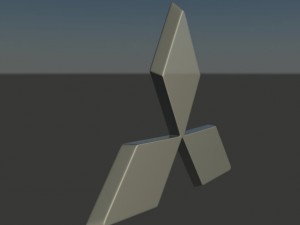 mitsubishi logo Modelo 3D