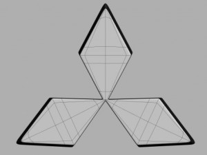 mitsubishi logo Modelo 3D