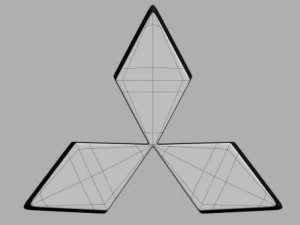 mitsubishi logo 3D Model
