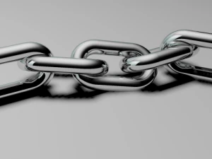 cadena metalica Modelo 3D