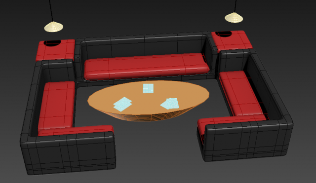 big business couch 3D Model .c4d .max .obj .3ds .fbx .stl .blend 