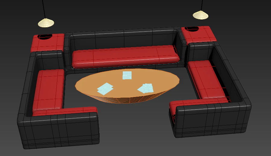 big business couch 3D Model .c4d .max .obj .3ds .fbx .stl .blend 