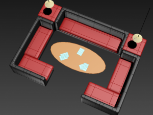 big business couch 3D Model