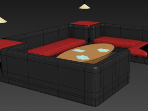 big business couch 3D Model