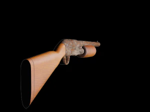 錆びた古い散弾銃 3Dモデル
