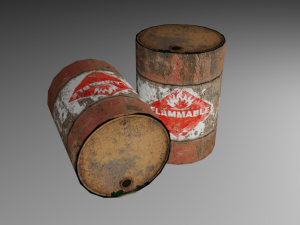 flammable oil drum 3D Модель