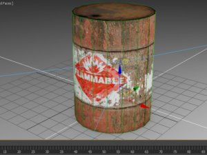 flammable oil drum 3D 모델