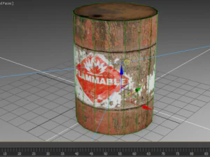 bid&oacute;n de aceite inflamable Modelo 3D