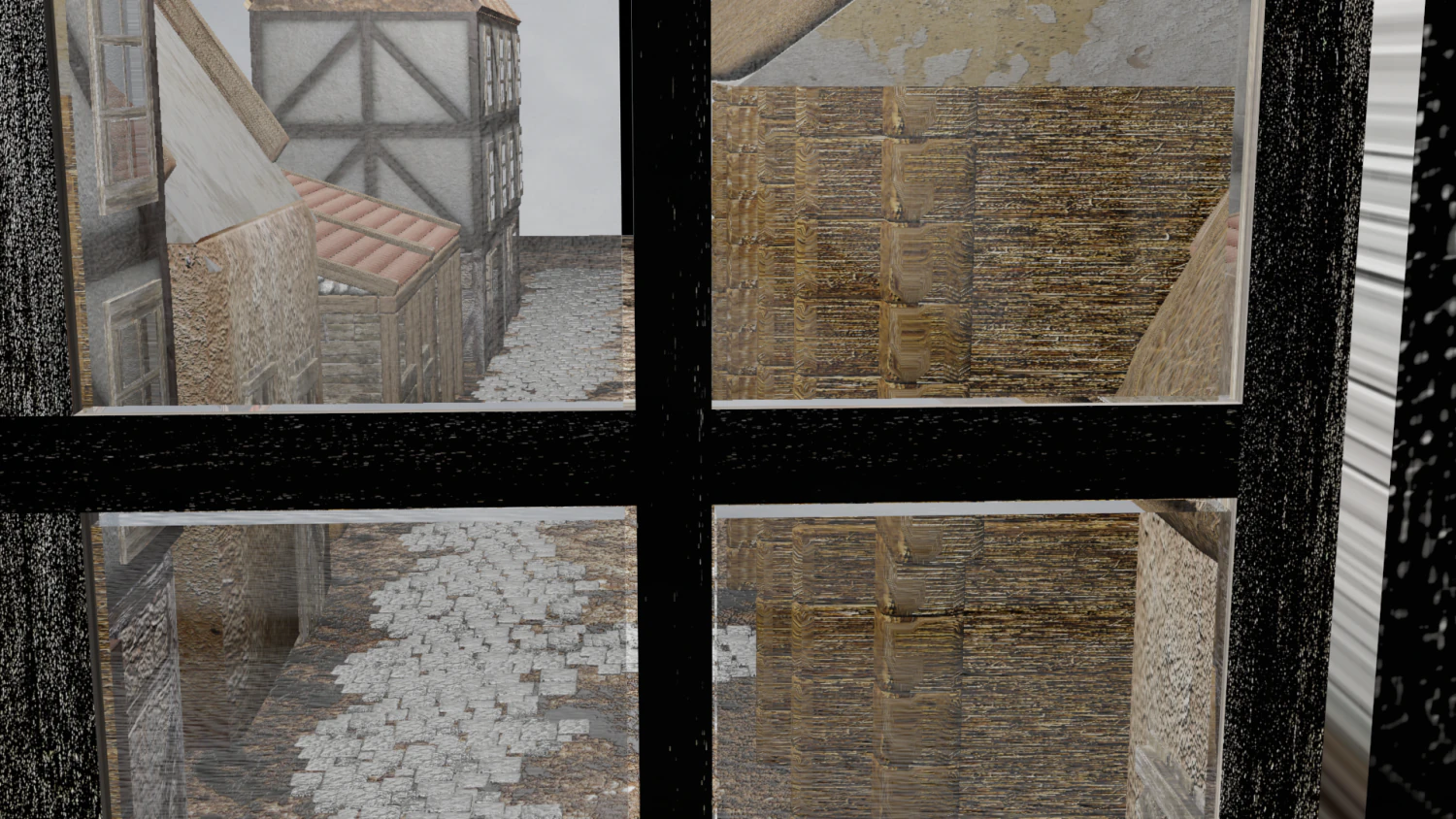 medieval street game environment 3D Model .c4d .max .obj .3ds .fbx .stl .blend