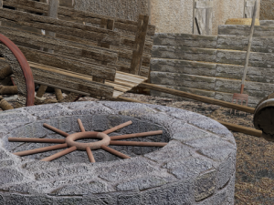 medieval street game environment Modelo 3D