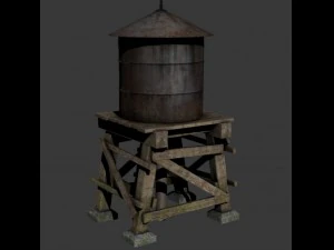 torre de &aacute;gua Modelo 3D