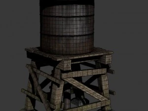 torre de &aacute;gua Modelo 3D