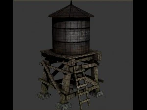 torre de &aacute;gua Modelo 3D