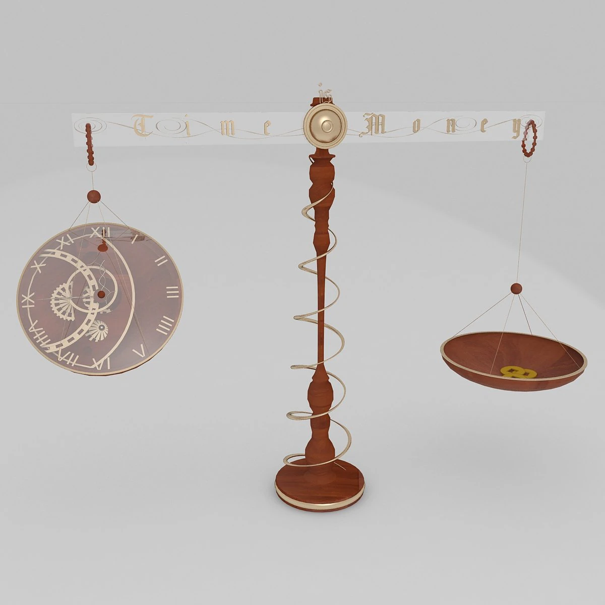 clock time is money 3D Model .c4d .max .obj .3ds .fbx .stl .blend 