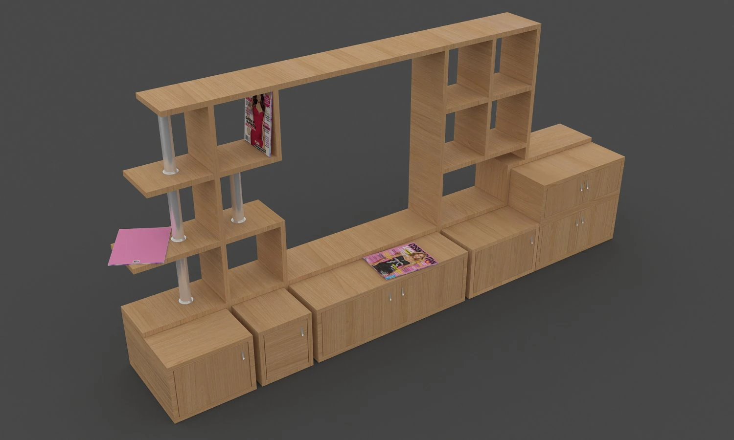 shelving fasemshelving 3D Model .c4d .max .obj .3ds .fbx .stl .blend