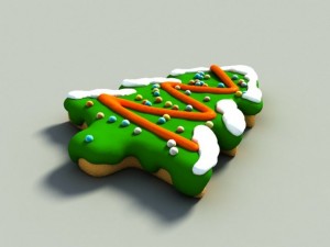 cookie gingerbread firtree Modello 3D