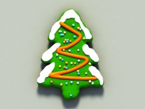 cookie gingerbread firtree Modello 3D