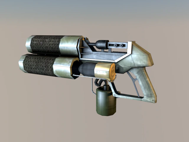 grenadegun 3D Model .c4d .max .obj .3ds .fbx .stl .blend 