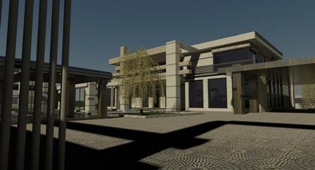 villa 3D 模型 .c4d .max .obj .3ds .fbx .stl .blend 