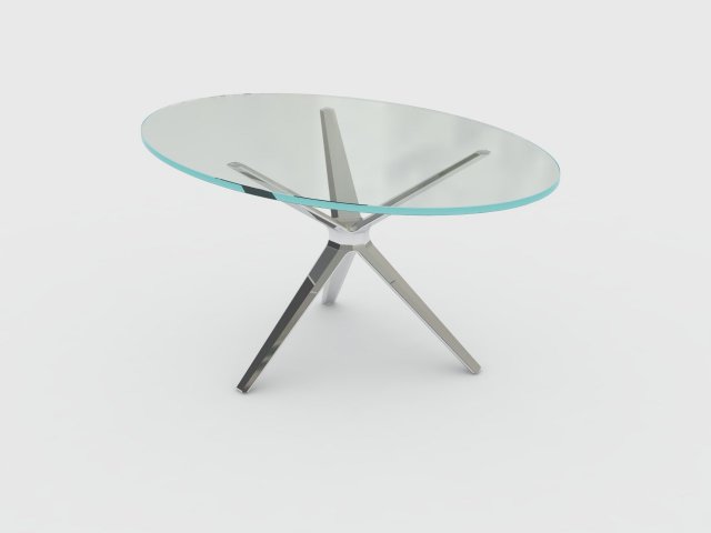 metal 3 leg table base glass top Modelo 3D .c4d .max .obj .3ds .fbx .stl .blend