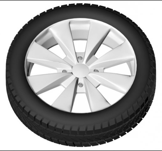 a car wheel 185x60r14 3D Model .c4d .max .obj .3ds .fbx .stl .blend 