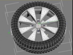 a car wheel 185x60r14 3D Model