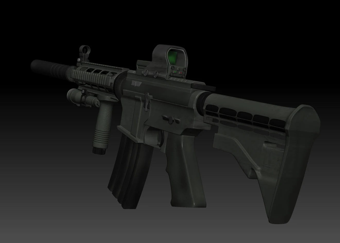 m4a1 3D Model .c4d .max .obj .3ds .fbx .stl .blend