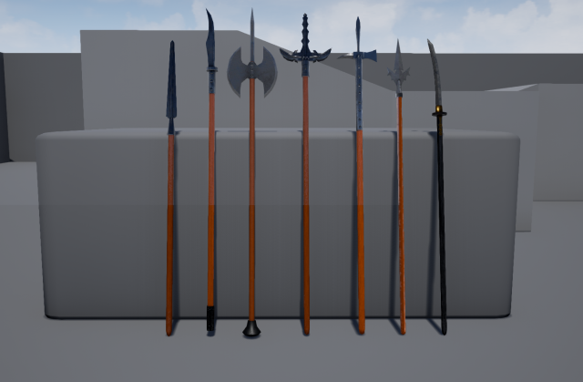 polearm collection Modèle 3D .c4d .max .obj .3ds .fbx .stl .blend 