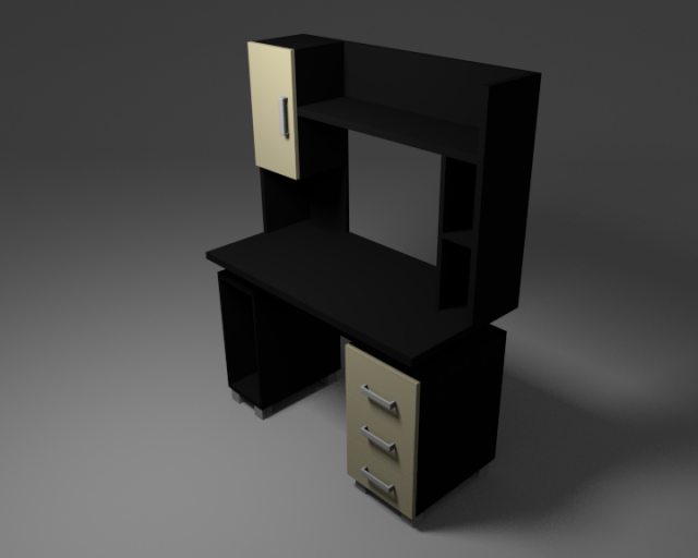 pc desk 3D मॉडल .c4d .max .obj .3ds .fbx .stl .blend 