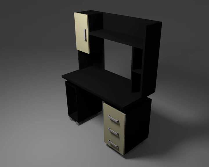pc desk 3D Model .c4d .max .obj .3ds .fbx .stl .blend 