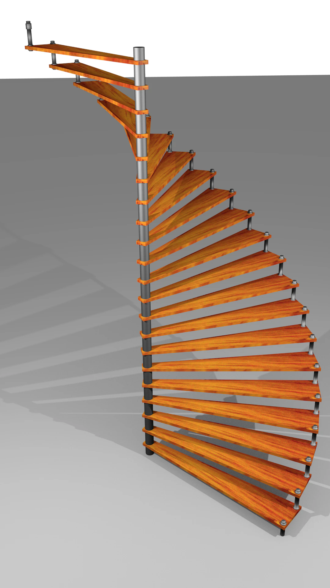spiral staircase 3D Model .c4d .max .obj .3ds .fbx .stl .blend 