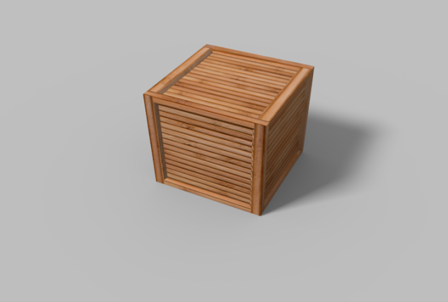 wood box 3D Model .c4d .max .obj .3ds .fbx .stl .blend 