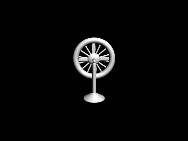 table fan 3D Model .c4d .max .obj .3ds .fbx .stl .blend 
