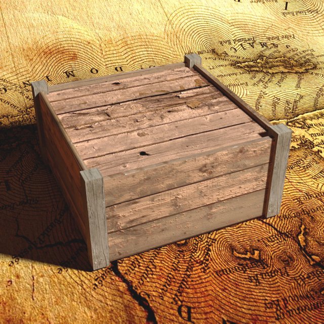 wooden box closed 3D Модель .c4d .max .obj .3ds .fbx .stl .blend 