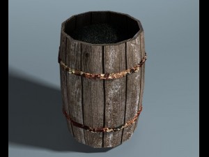 barrel of wood 3D Model