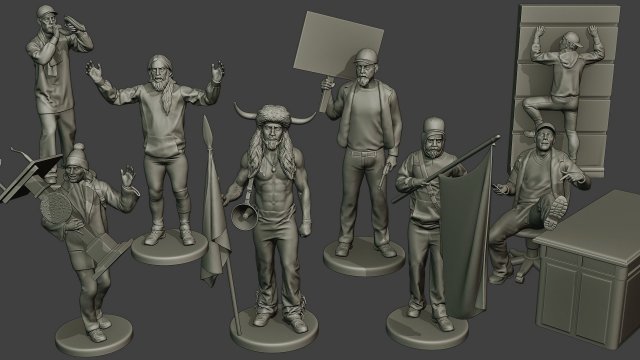 Capitol invaders 3D Print Model .c4d .max .obj .3ds .fbx .stl .blend 