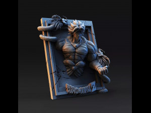 C broly dbz wall decoration 3D Print Model