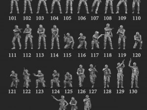 Pacchetto squadra SWAT Modello di stampa 3D