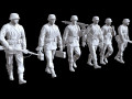 German ww2 walking soldiers x6 v2 3D Принт Модель
