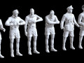 German tank crew africa summer uniform ww2 x6 3D Принт Модель