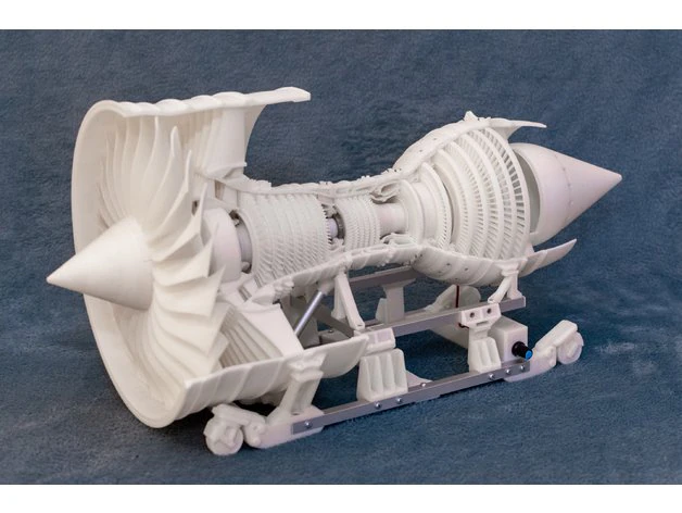Trent 900 jet engine assembly 3D Print Model .c4d .max .obj .3ds .fbx .stl .blend 