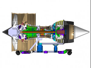 Trent 900 jet engine assembly 3D Print Model