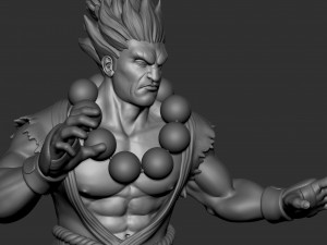 Akuma street fighter 3Dプリントモデル