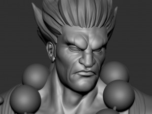 Akuma street fighter 3Dプリントモデル