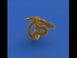 Black snake ring 3D Print Model