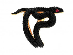 Black snake ring 3D प्रिंट मॉडल