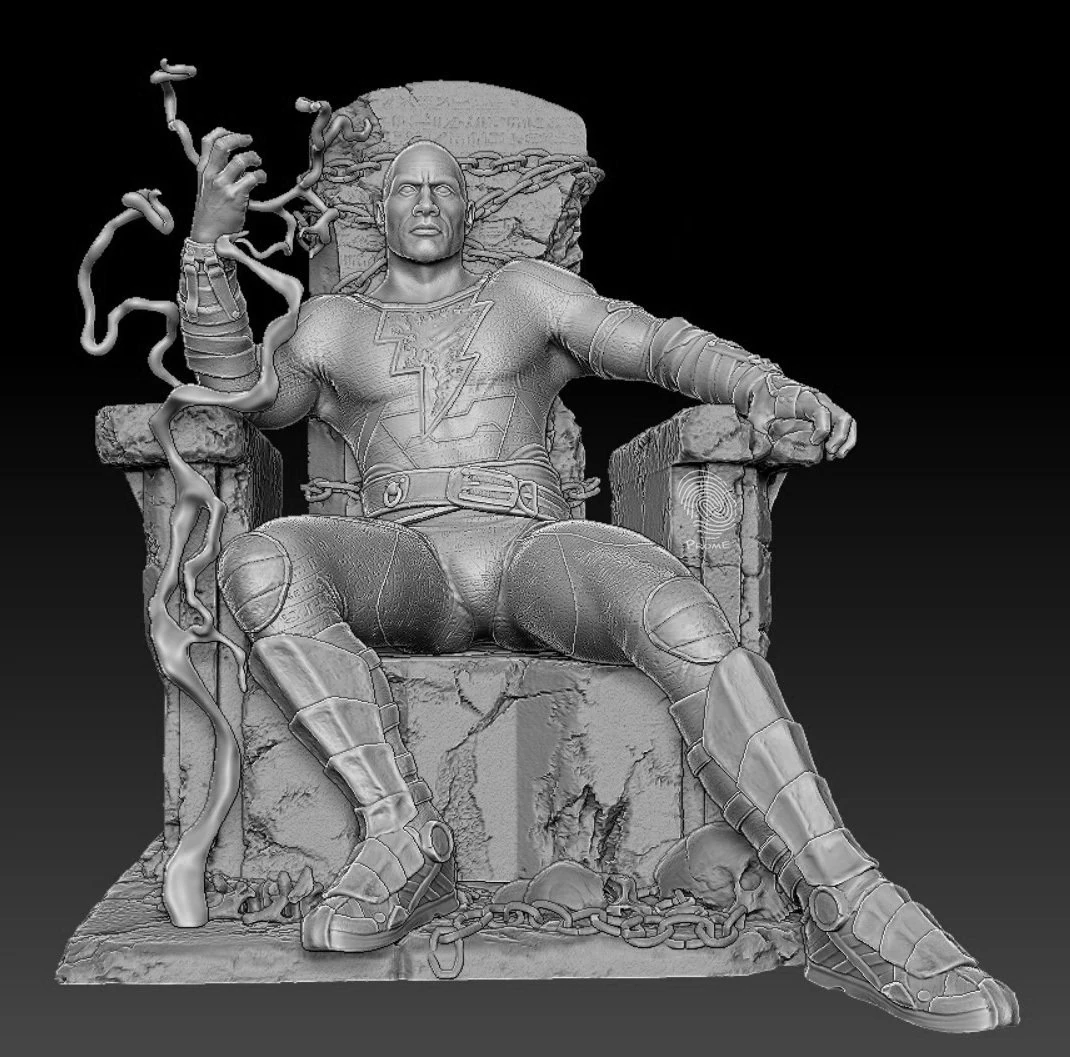 Black adam assembly 3D Print Model .c4d .max .obj .3ds .fbx .stl .blend