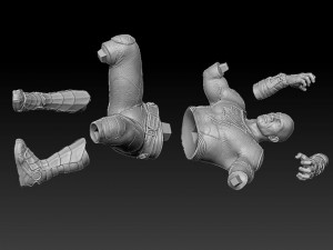Black adam assembly 3D-printmodel