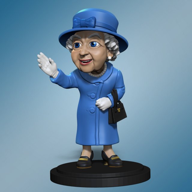 Queen Elizabeth uk 3D 프린트 모델 .c4d .max .obj .3ds .fbx .stl .blend 
